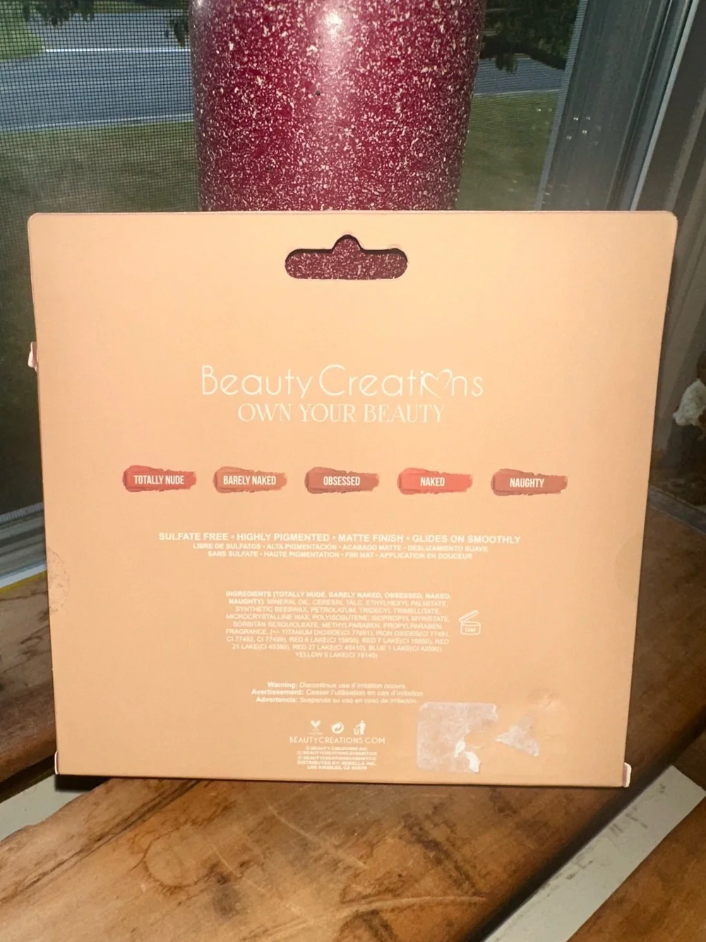 Beauty Creations Bare Five Matte Lipstick Set - Nude Shades - New
